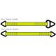 4" ONE PLY POLYESTER SLING WITH ALUMINUM TRIANGLE ONE END & ALUMINUM CHOKER OTHER END LIGHT DUTY - POLYESTER SLING WITH ALUMINUM TRIANGLE ONE END & ALUMINUM CHOKER OTHER END